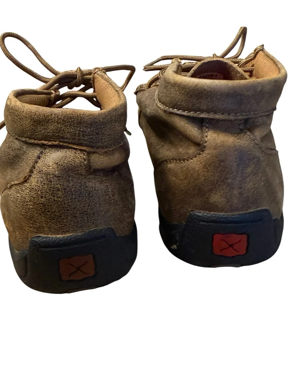 Twisted X Youth 3.5 Casual Moc Toe Leather Shoes in Brown